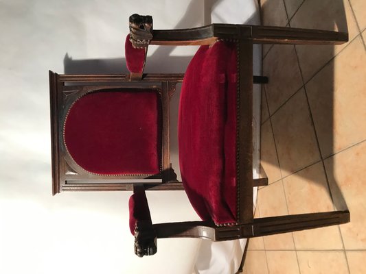 Baroque Style Throne Armchair, 1940s-WQQ-1131586