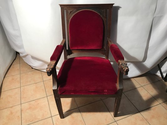 Baroque Style Throne Armchair, 1940s-WQQ-1131586