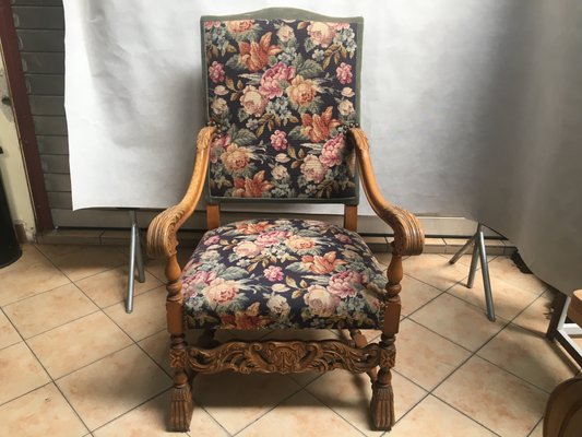 Baroque Style Throne Armchair, 1940s-WQQ-1005592