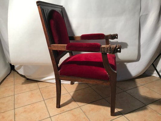 Baroque Style Throne Armchair, 1940s-WQQ-1131586