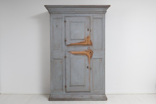 Baroque Swedish Pine Painted Redwood Cabinet, 1700s-MJF-1192871