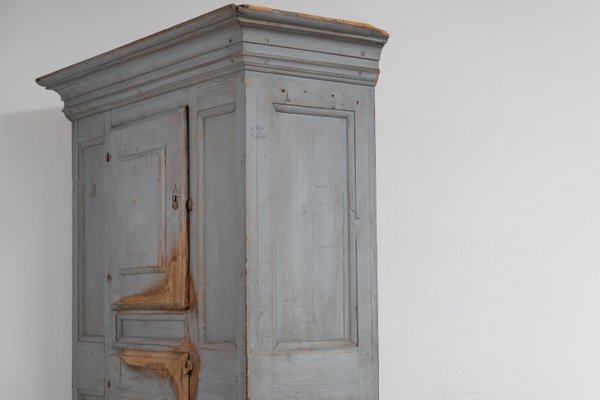 Baroque Swedish Pine Painted Redwood Cabinet, 1700s-MJF-1192871