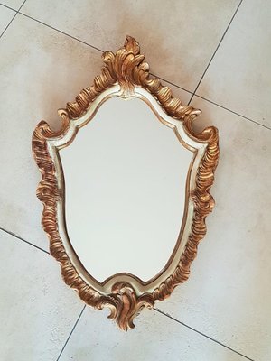 Baroque Wall Mirror in Gold-Plated Wood, 18th-Century, France-POM-1259015