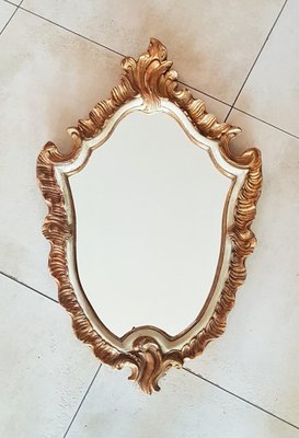 Baroque Wall Mirror in Gold-Plated Wood, 18th-Century, France-POM-1259015