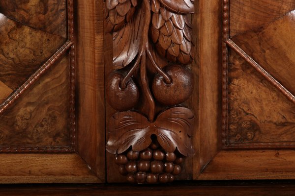 Baroque Walnut Cabinet with Carvings, 1700s-DXD-931670