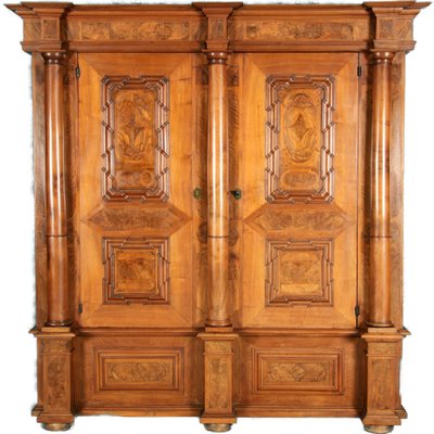 Baroque Wardrobe in Walnut, Basel, Switzerland, 1720s-DXD-1790254