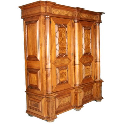 Baroque Wardrobe in Walnut, Basel, Switzerland, 1720s-DXD-1790254