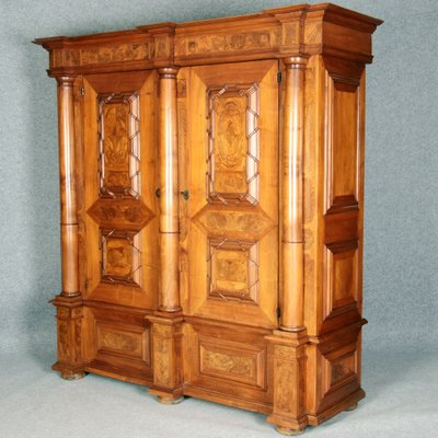 Baroque Wardrobe in Walnut, Basel, Switzerland, 1720s-DXD-1790254