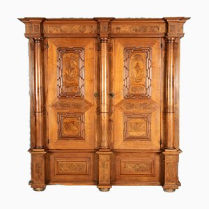 Baroque Wardrobe in Walnut, Basel, Switzerland, 1720s-DXD-1790254