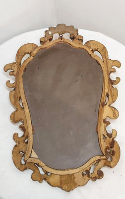 Baroque Wood and Gold Leaf Mirror, Spain, 1950s-RGF-1332895