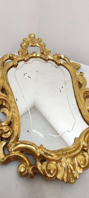 Baroque Wood and Gold Leaf Mirror, Spain, 1950s-RGF-1332895