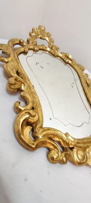 Baroque Wood and Gold Leaf Mirror, Spain, 1950s-RGF-1332895