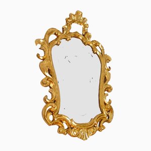 Baroque Wood and Gold Leaf Mirror, Spain, 1950s-RGF-1332895