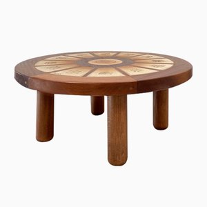 Barrois Style Coffee Table in Wood and Ceramic, 1960s-UX-1245400