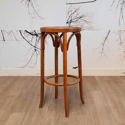 Barstools in Beech and Bentwood by Ligna, 1970s, Set of 3-SJU-2021792