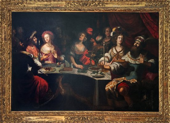 Bartholomäus Strobel the Younger, The Banquet of King Balthasar, 1800s, Oil on Canvas-KEU-2035811