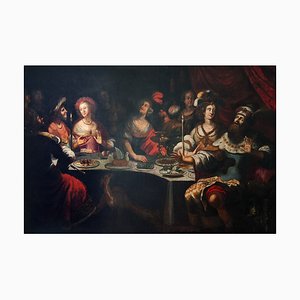 Bartholomäus Strobel the Younger, The Banquet of King Balthasar, 1800s, Oil on Canvas-KEU-2035811