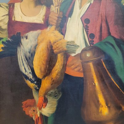 Bartolomé Mongrell Muñoz, Valencian Couple, Early 1900s, Oil on Canvas-NUC-2022927