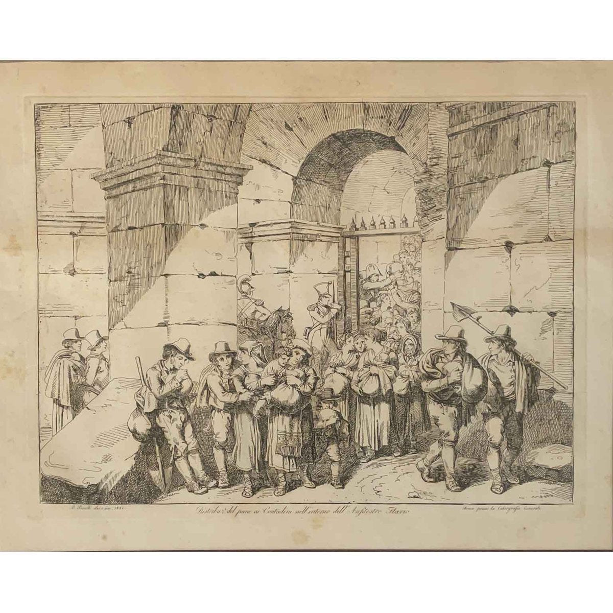 Bartolomeo Pinelli, Popular Costumes, 1831, Etchings, Framed, Set of 6