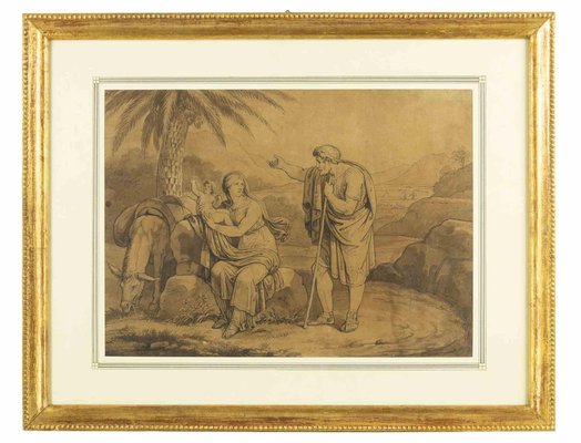 Bartolomeo Pinelli, Sacred Scene, Drawing and Watercolor, 1812-ZCI-1378415