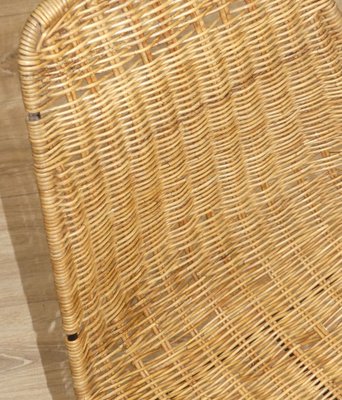 Basket Dining Chair in Rattan and Metal by Gian Franco Legler, 1950s-AFE-1811597