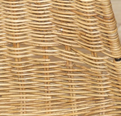 Basket Dining Chair in Rattan and Metal by Gian Franco Legler, 1950s-AFE-1811597