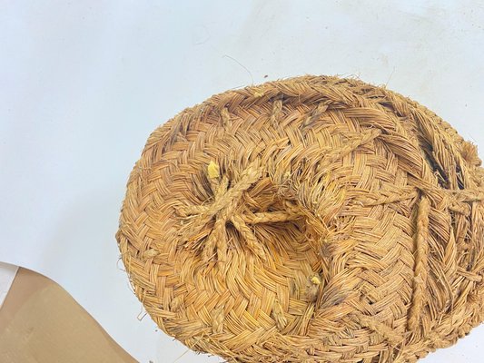 Basket in Rattan, Italy, 1970s-UR-1734462