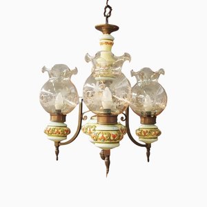 Bassano Ceramic Suspension Chandelier, 1950s-KNM-1385955