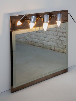 Bathroom Illuminated Mirror from Isa, Italy, 1970s-KL-1804763