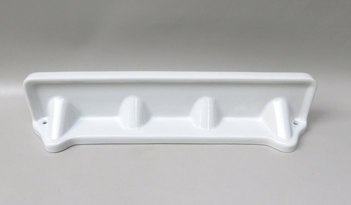 Bathroom Tray Wall Console in Porcelain White, 1950s-EY-1034881