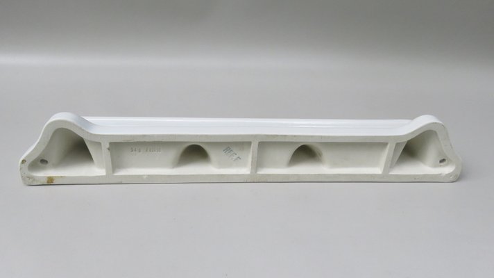 Bathroom Tray Wall Console in Porcelain White, 1950s-EY-1034881