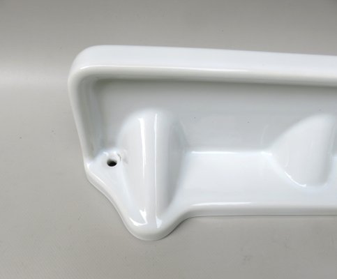 Bathroom Tray Wall Console in Porcelain White, 1950s-EY-1034881