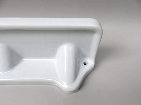 Bathroom Tray Wall Console in Porcelain White, 1950s-EY-1034881