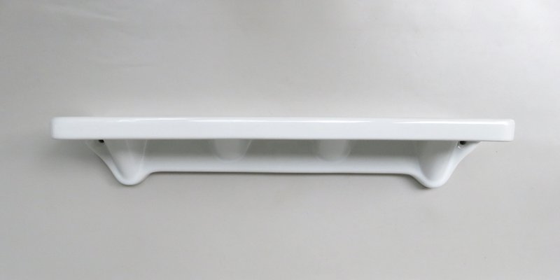 Bathroom Tray Wall Console in Porcelain White, 1950s-EY-1034881