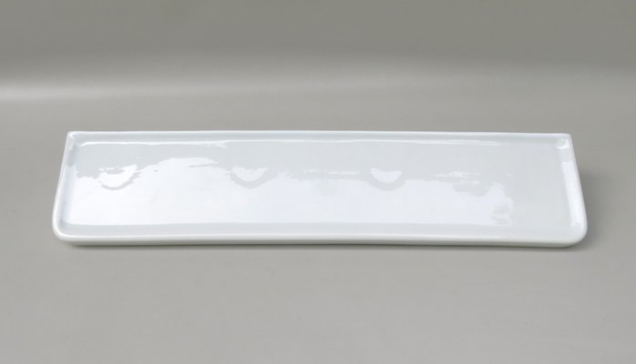 Bathroom Tray Wall Console in Porcelain White, 1950s-EY-1034881