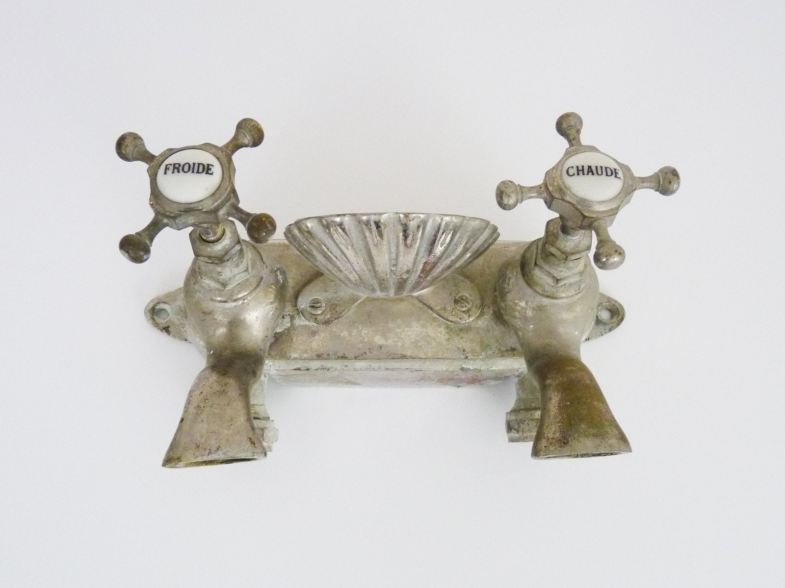 Bathtub Tap in Silver Bronze, 1930s