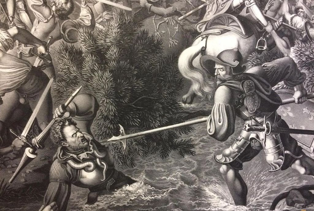 Battle of St. Jacob, 19th-Century, Engraving