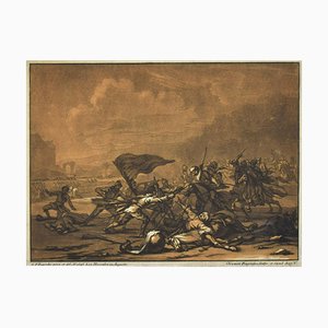 Battle Scene - Original Etching by Johan Christian Rugendas - 18th Century 18th Century-ZCI-768559