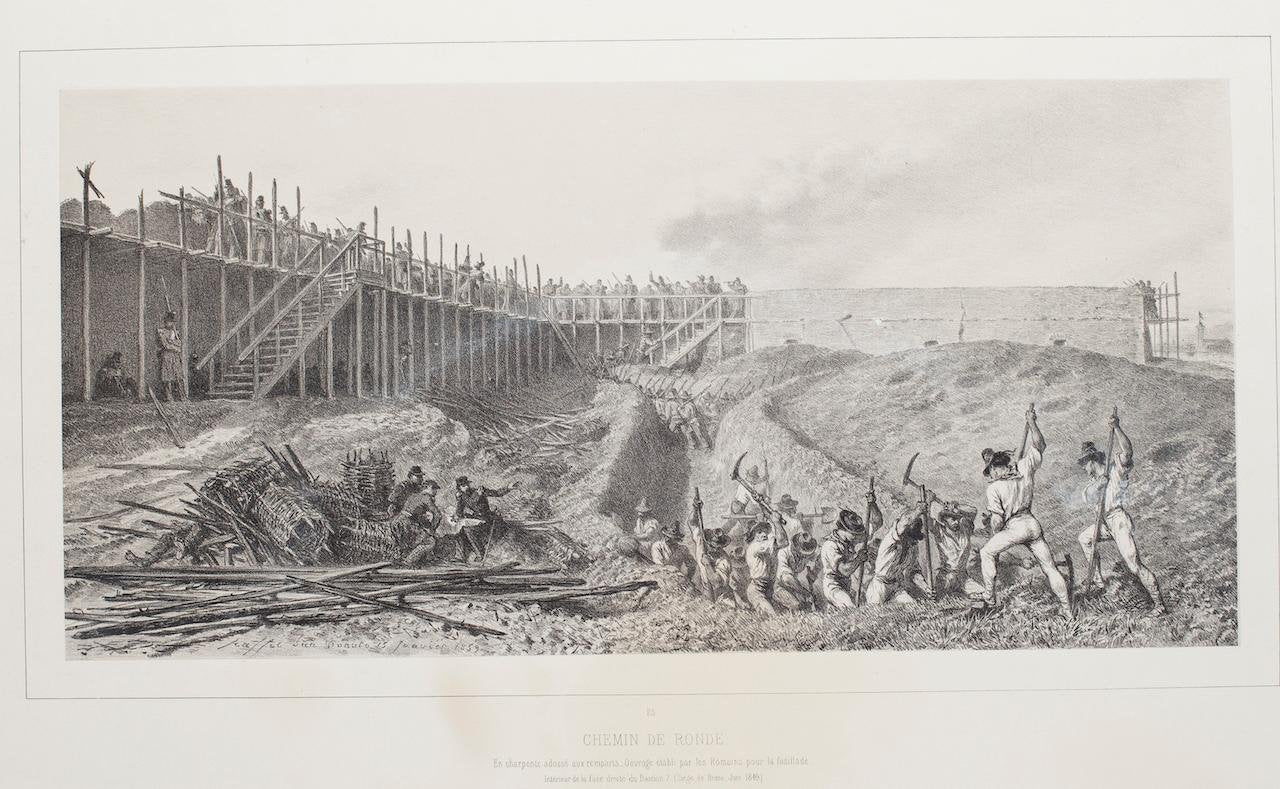 Battle Scene - Original Lithograph by Auguste Raffet - 1859 1859