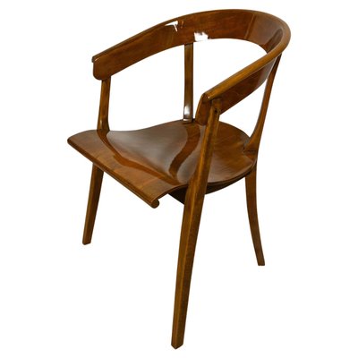 Bauhaus Armchair by Rockhausen, Polished Wood, Germany circa 1930-NNB-1168385