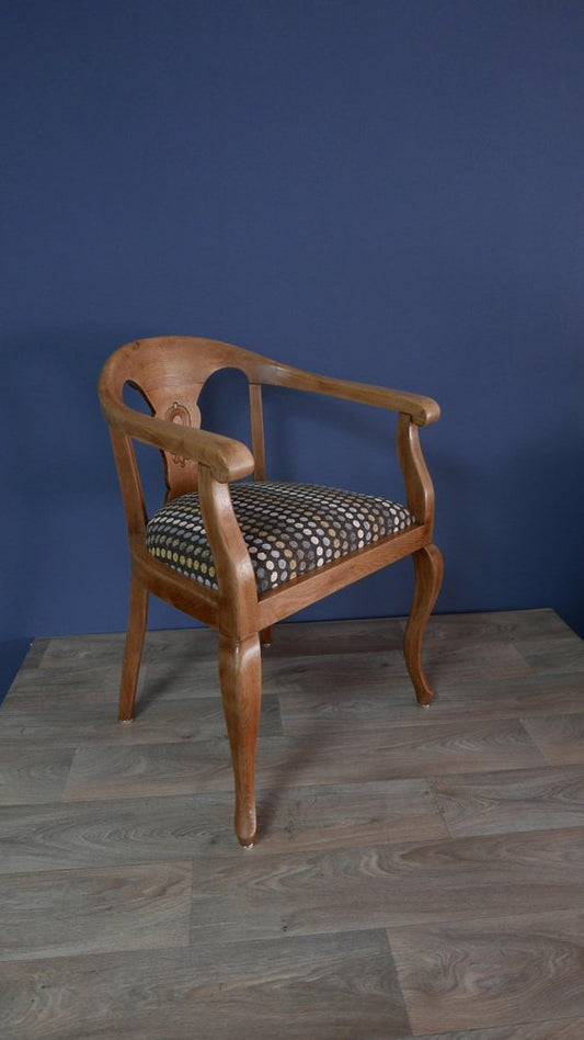 Bauhaus Armchair in Oak with Cotton Seat by Nina Campbell, Germany