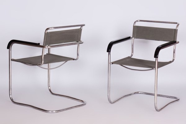 Bauhaus Armchairs attributed Marcel Breuer for Thonet, Czech, 1930s, Set of 2-WHY-1732067