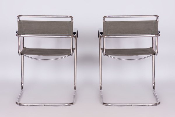 Bauhaus Armchairs attributed Marcel Breuer for Thonet, Czech, 1930s, Set of 2-WHY-1732067