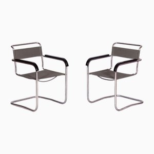 Bauhaus Armchairs attributed Marcel Breuer for Thonet, Czech, 1930s, Set of 2-WHY-1732067