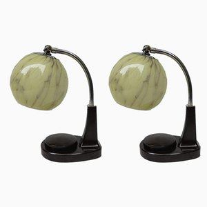 Bauhaus Bakelite Table Lamps by Marianne Brandt for GMF, 1920s, Set of 2-EY-548296