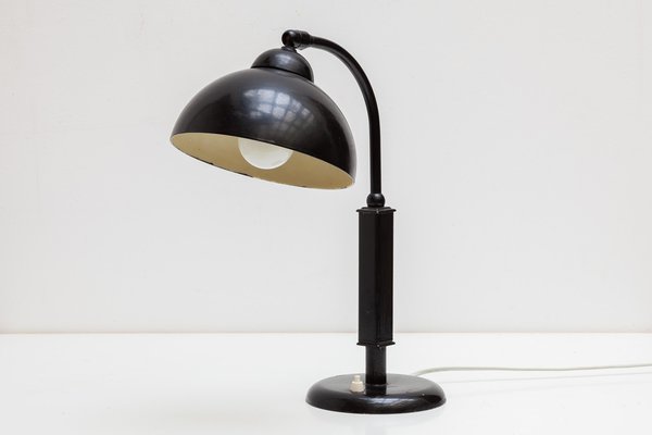 Bauhaus Black Desk Lamp by Christian Dell for Kaiser, 1930s-KL-970678