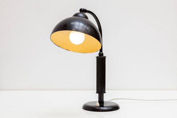 Bauhaus Black Desk Lamp by Christian Dell for Kaiser, 1930s-KL-970678