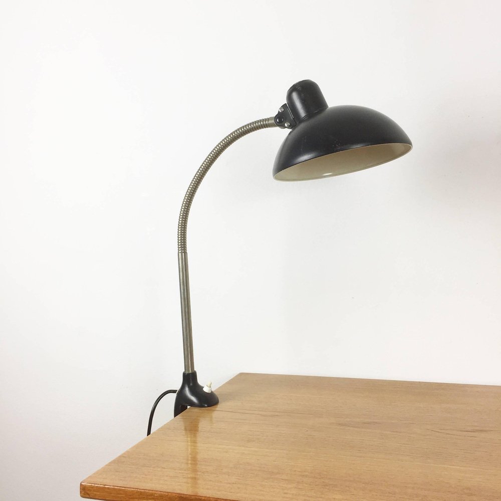 Bauhaus Black Table or Desk Lamp by Christian Dell for Kaiser Idell / Kaiser Leuchten, 1950s