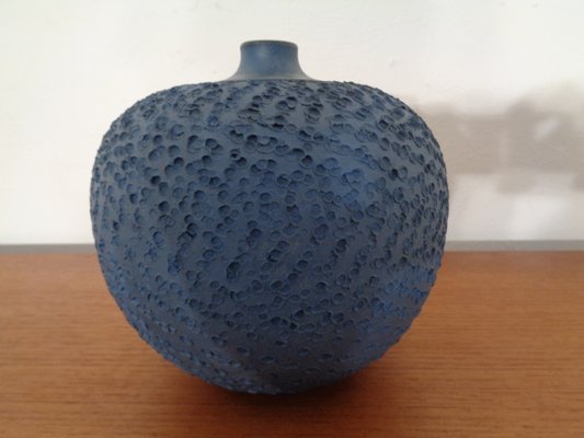 Bauhaus Blue Studio Ceramic Vase by Heiner Hans Körting, 1940s-RDW-733096