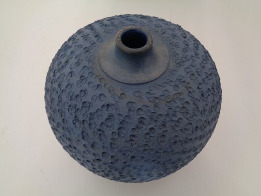 Bauhaus Blue Studio Ceramic Vase by Heiner Hans Körting, 1940s-RDW-733096